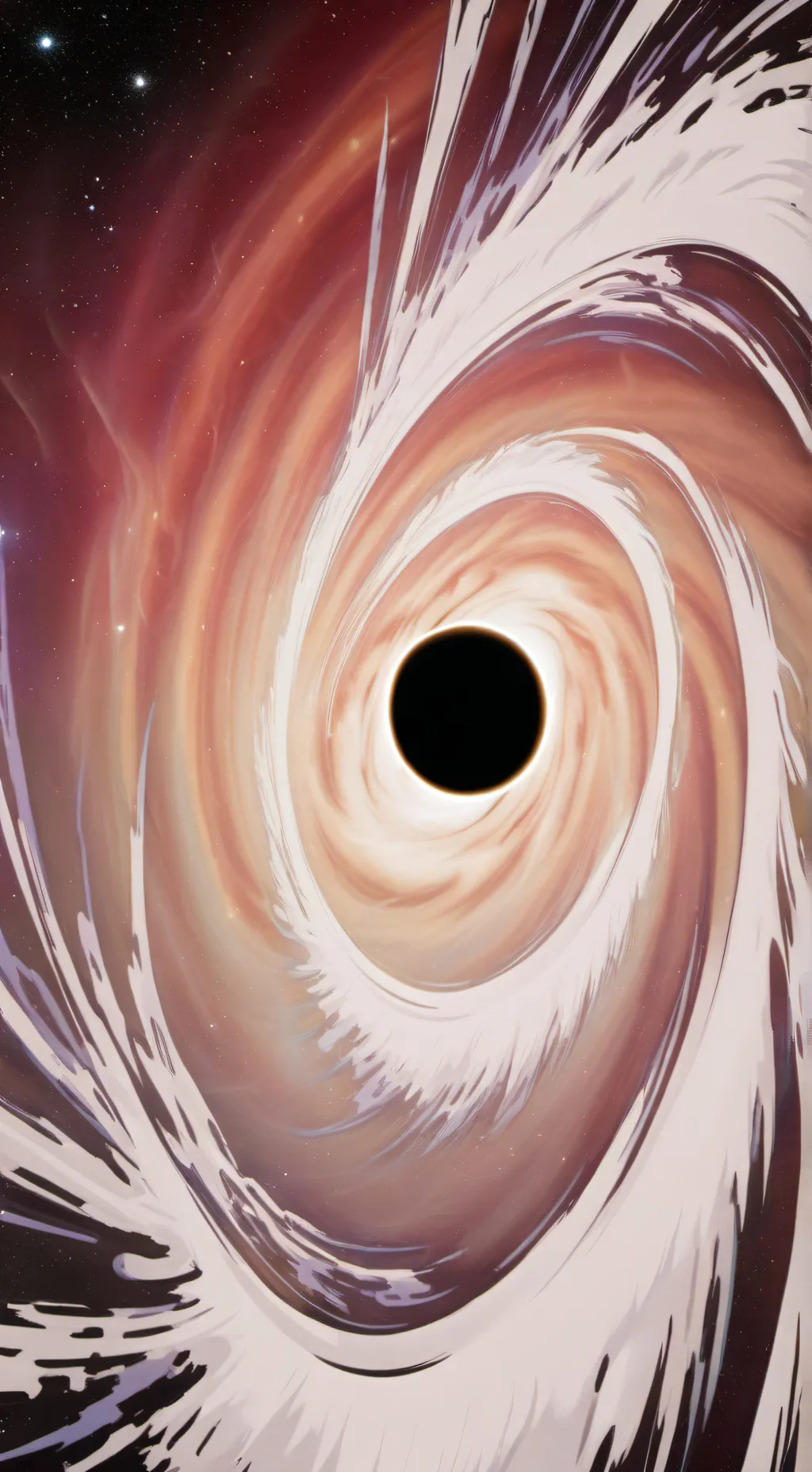 ai character: a black hole background