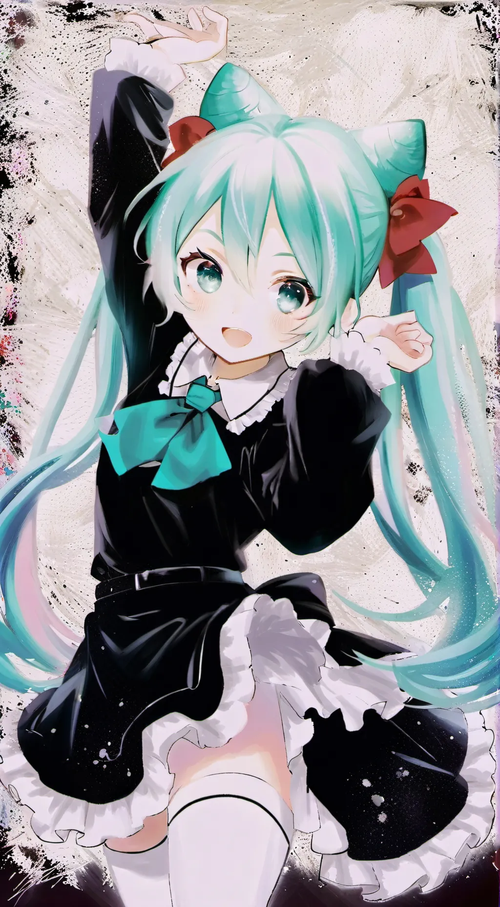 ai character: Miku teto 🩵❤️ background