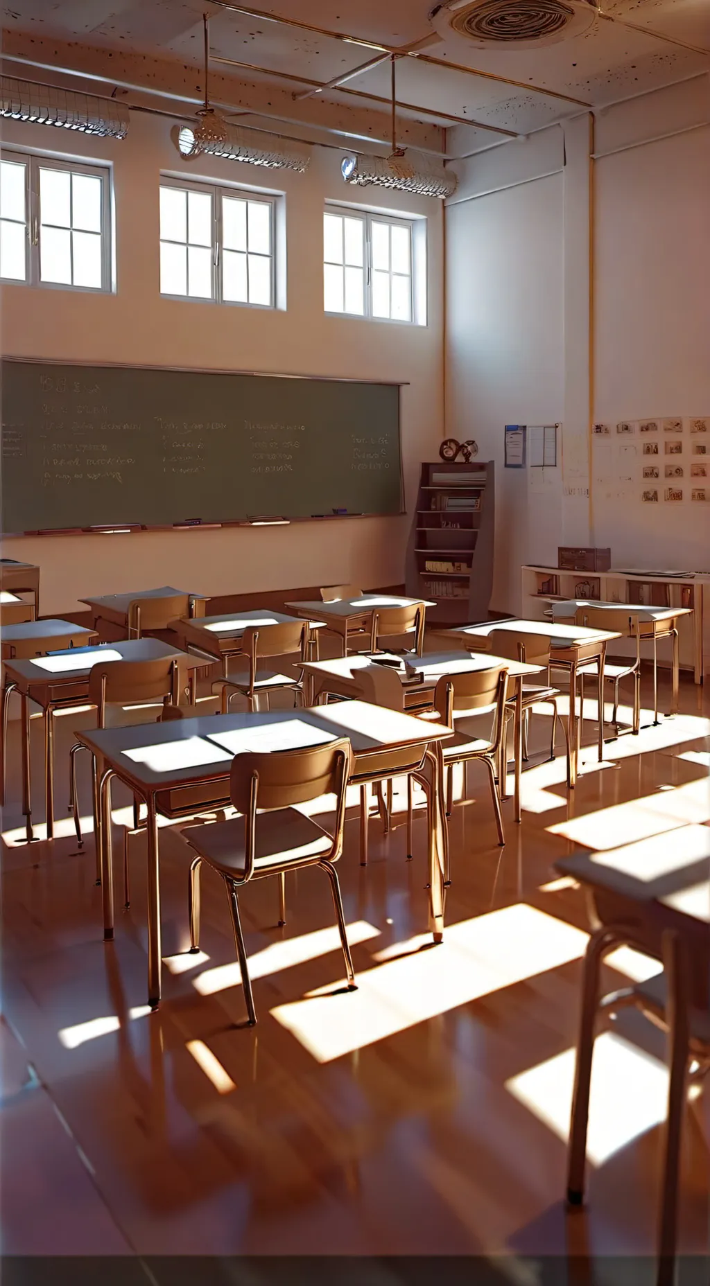 ai character: classroom background