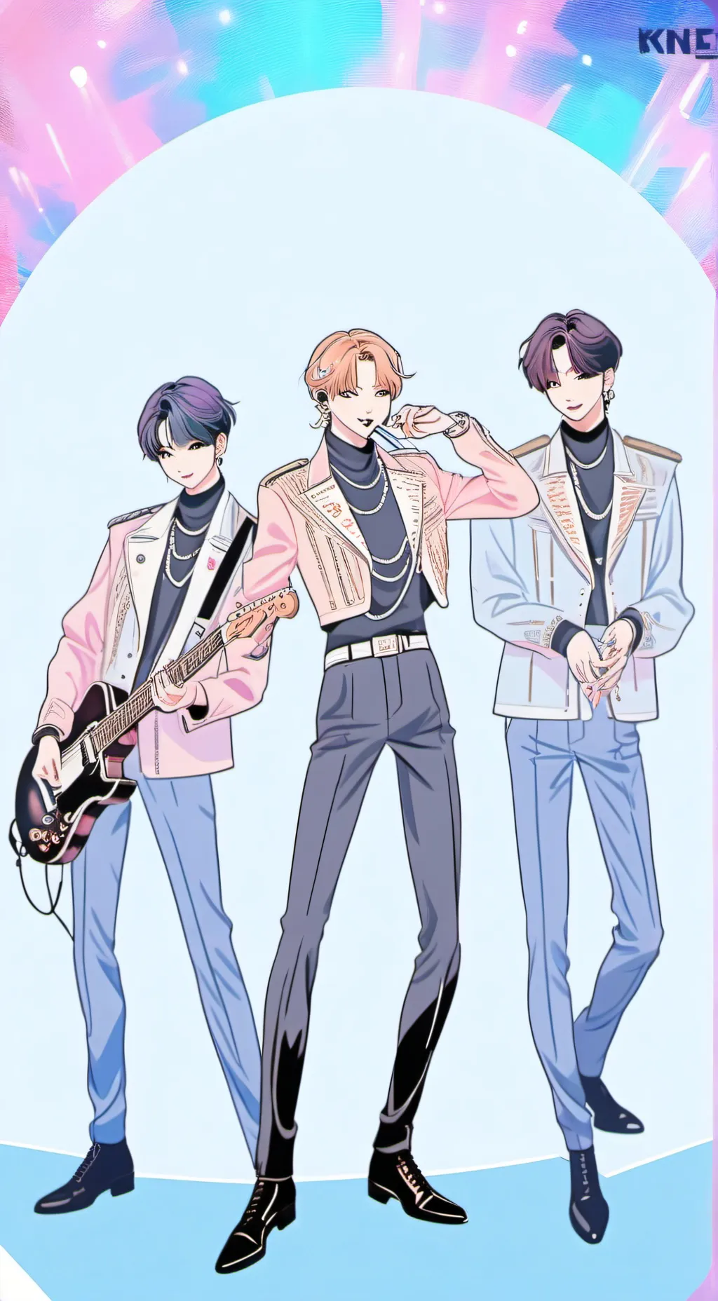 ai character: boy group background