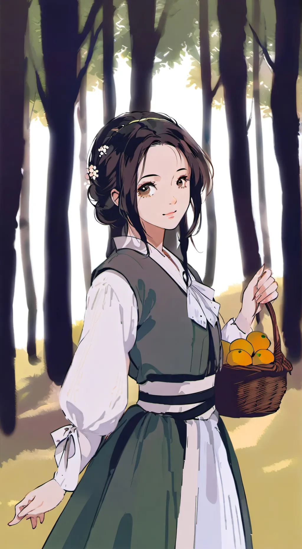 ai character: Amelia 🍒🧺 background