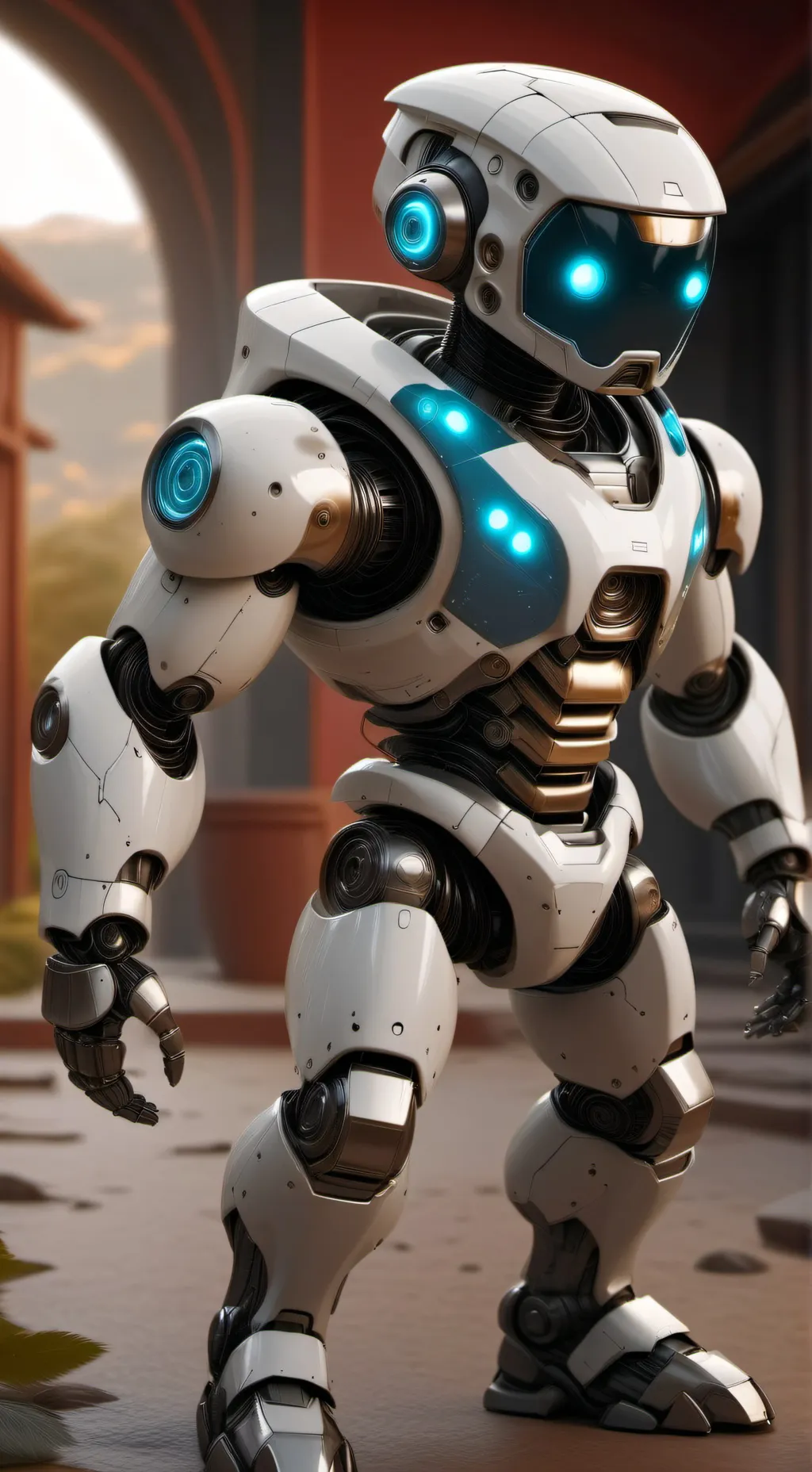 ai character: robot ai background