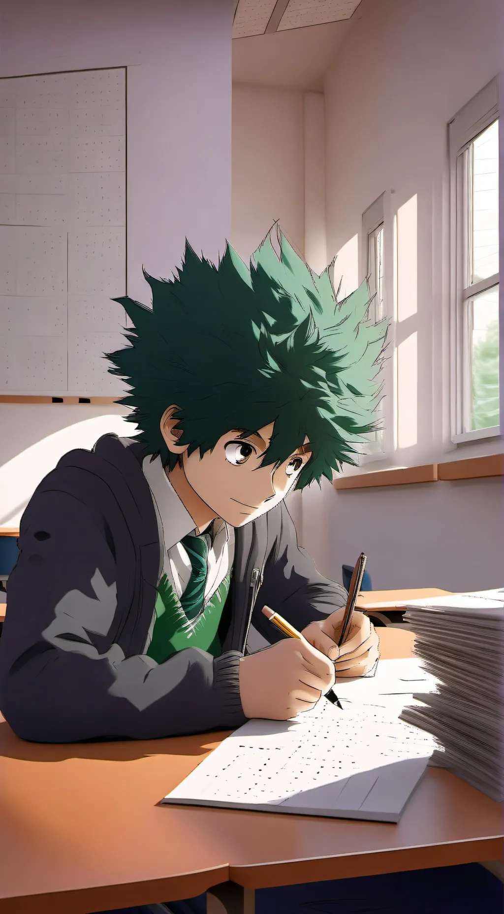 ai character: MHA escola  background