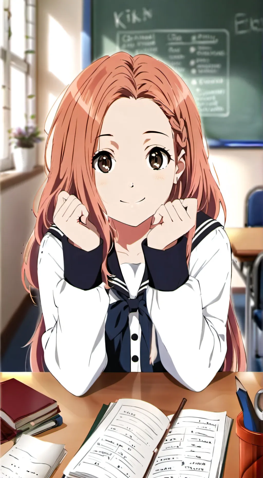 ai character: Ashley  background