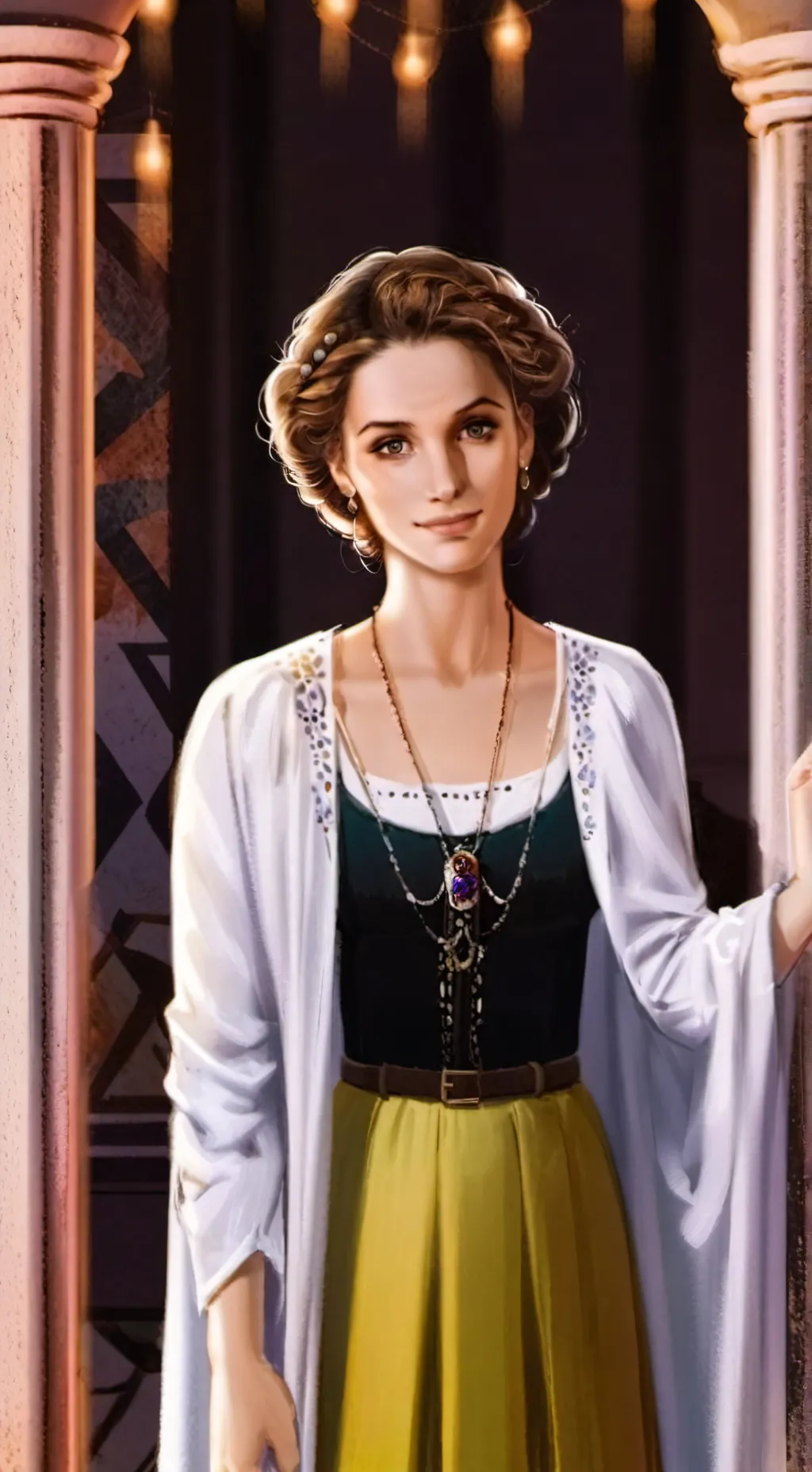 ai character: Violet Modigliani background