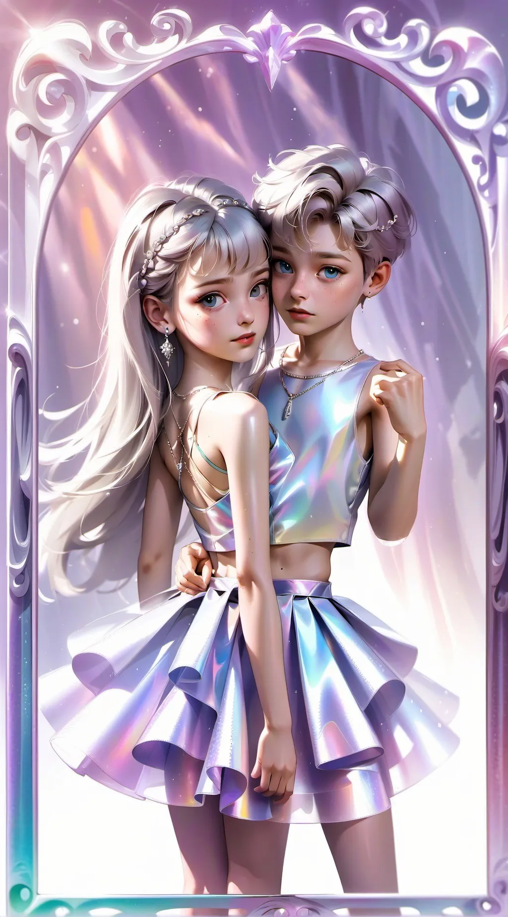 ai character: skirt background