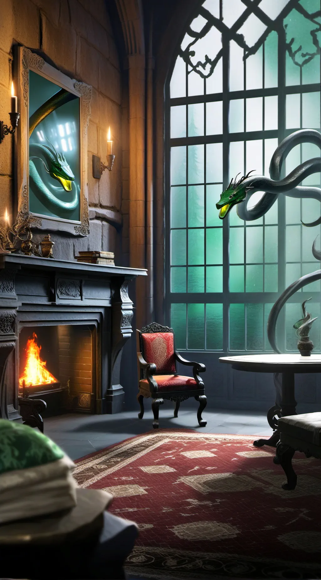 ai character: SLYTHERIN GANG background