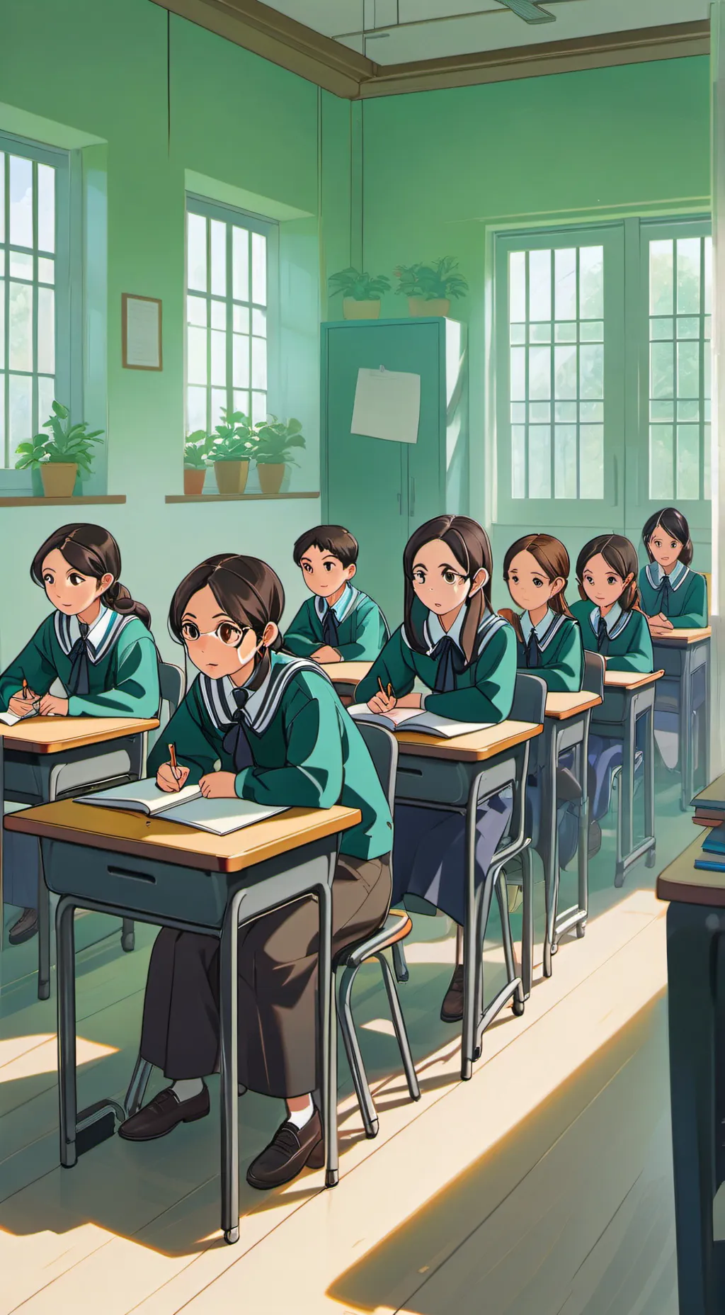 ai character: Me and classmates background