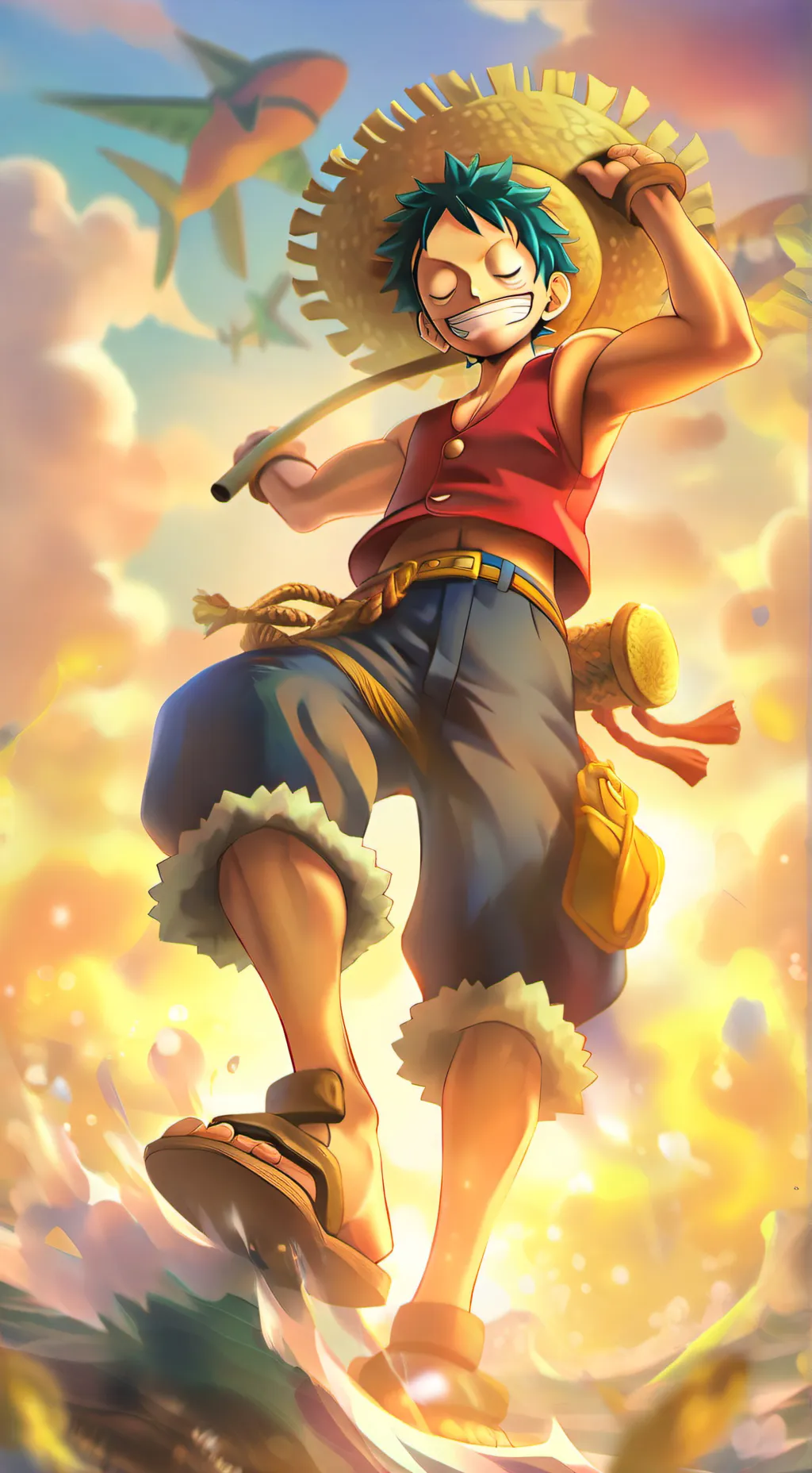 ai character: monkey d luffy background