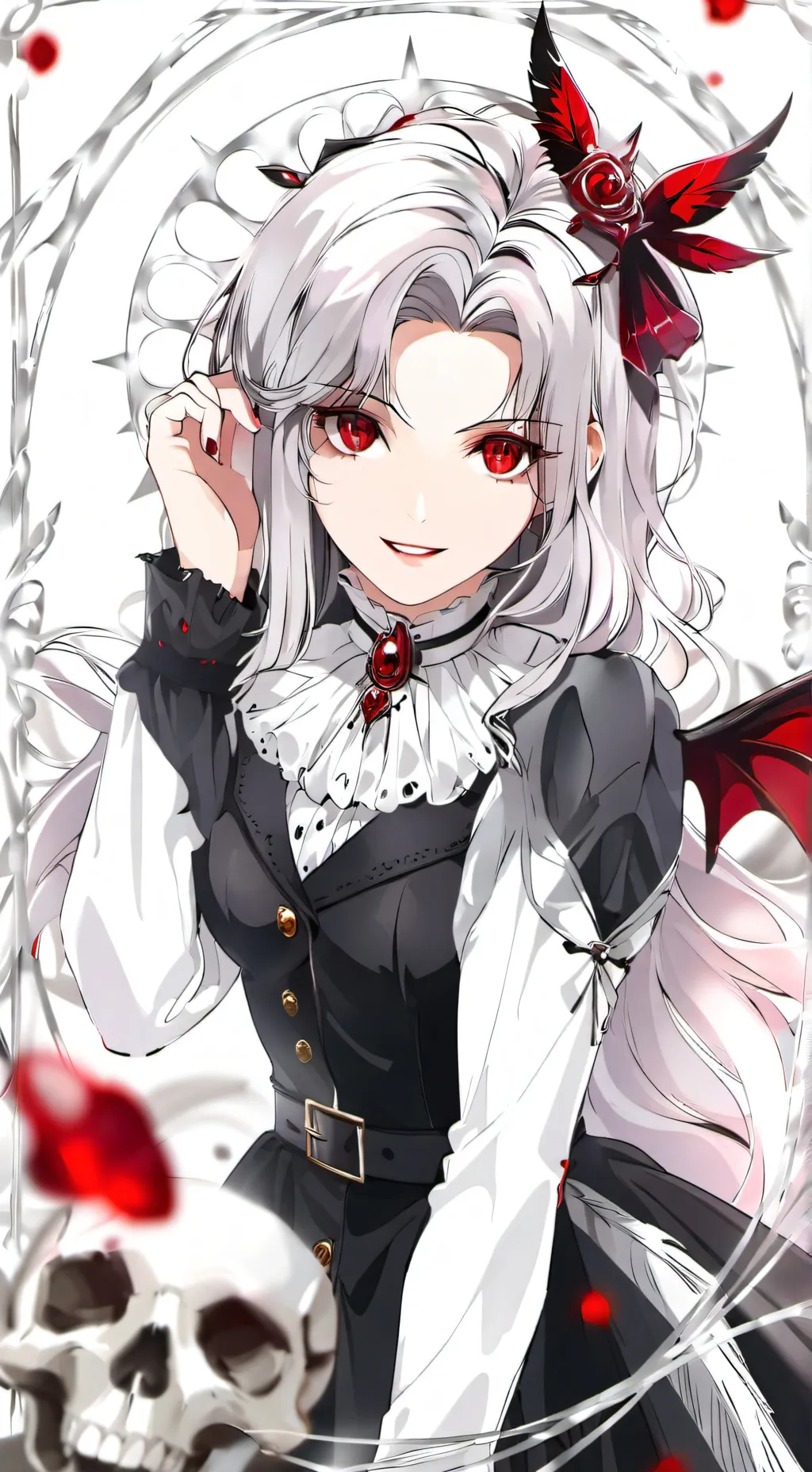 ai character: queen Alexandra  background