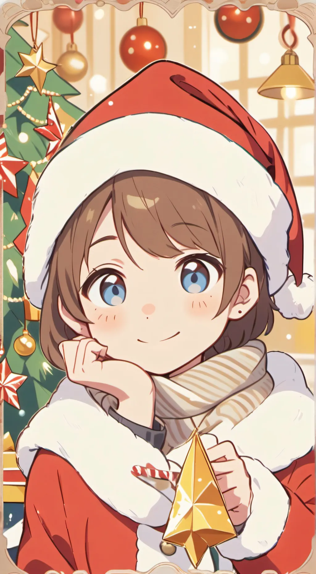 ai character: Christmas addict background