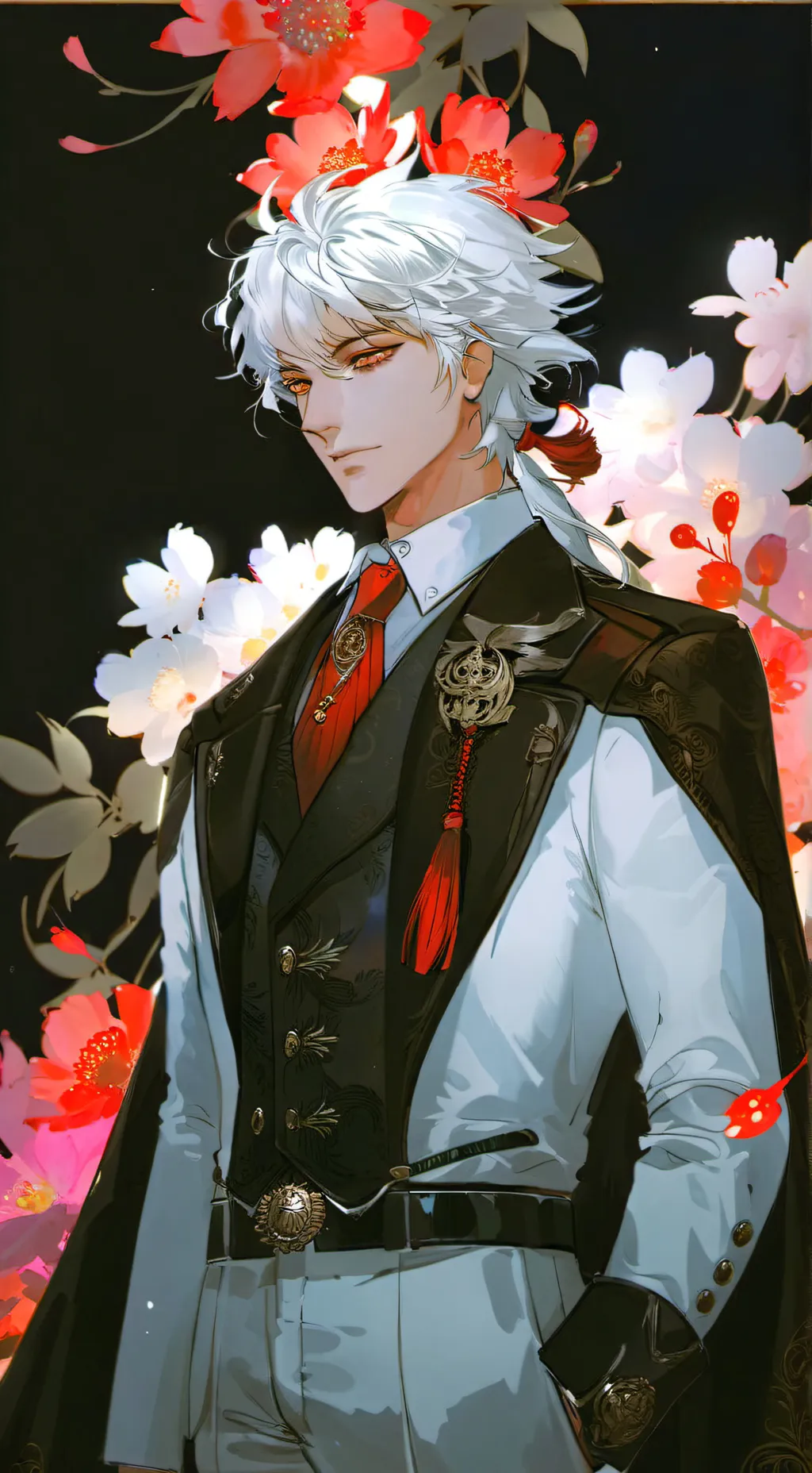 ai character: Silver background