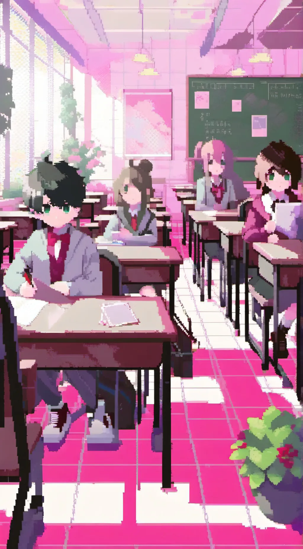 ai character: Classroom  background