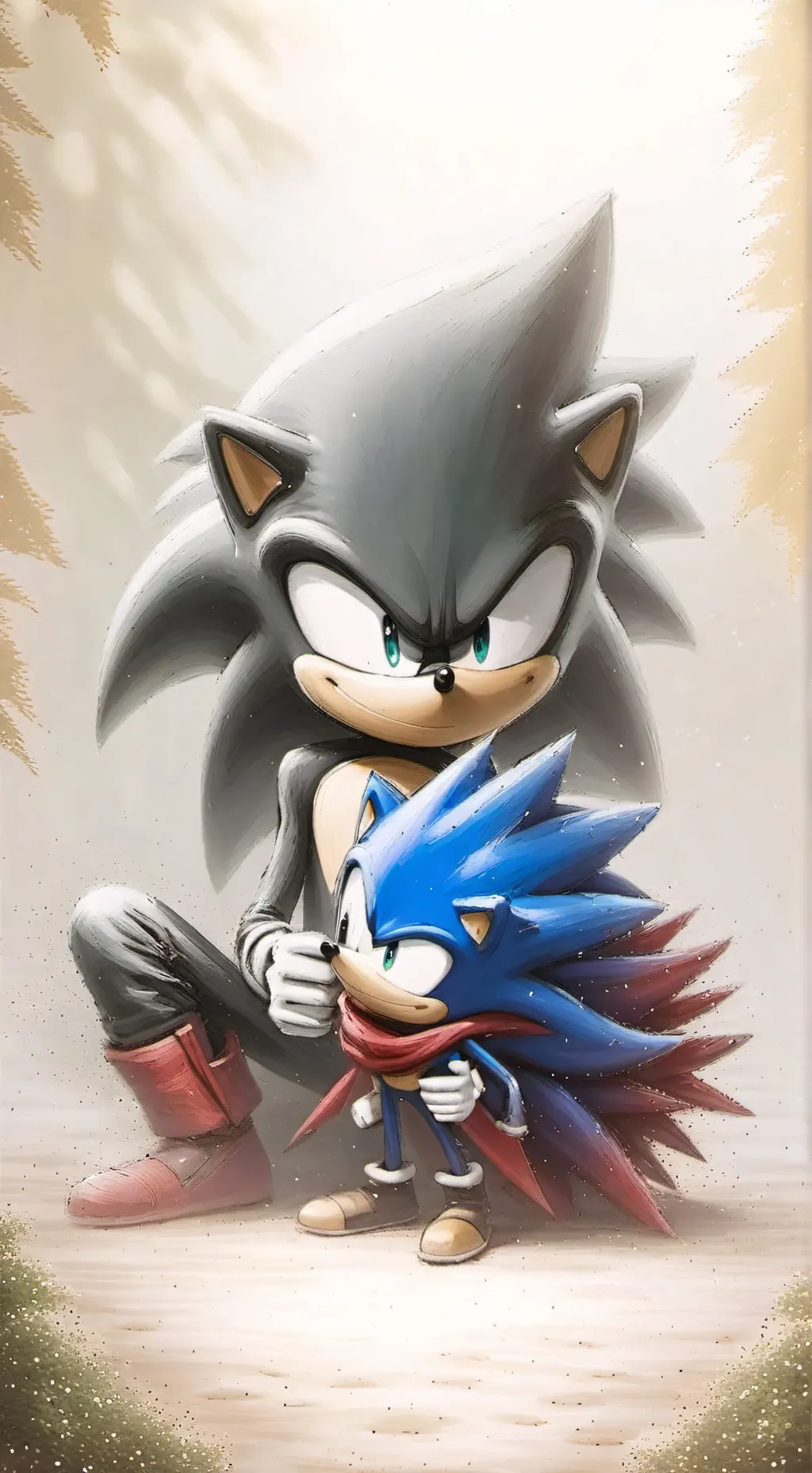 ai character: ShadowSonicYandere background