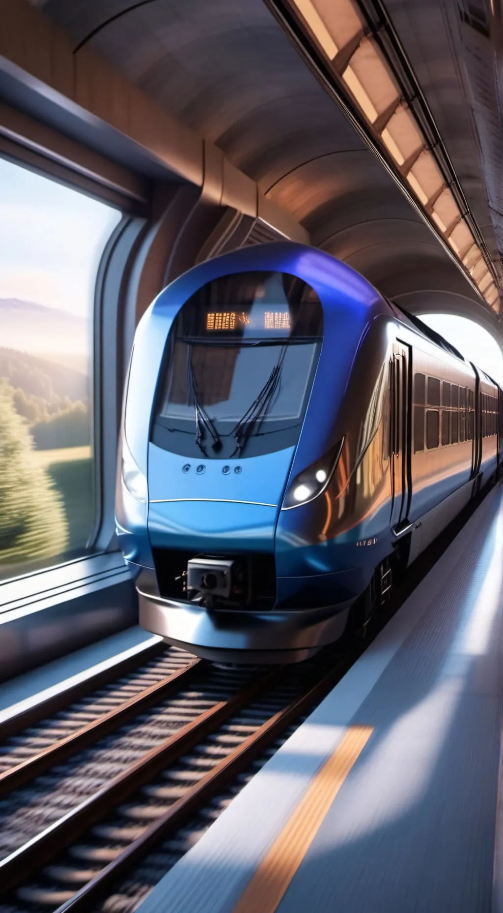 ai character: MHA Train Ride background