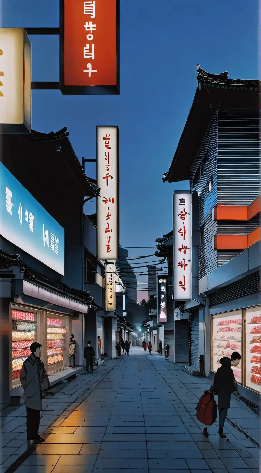 ai character: freaky south Korea background