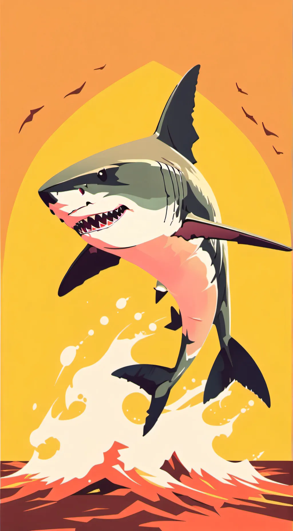 ai character: Fintail the shark! background