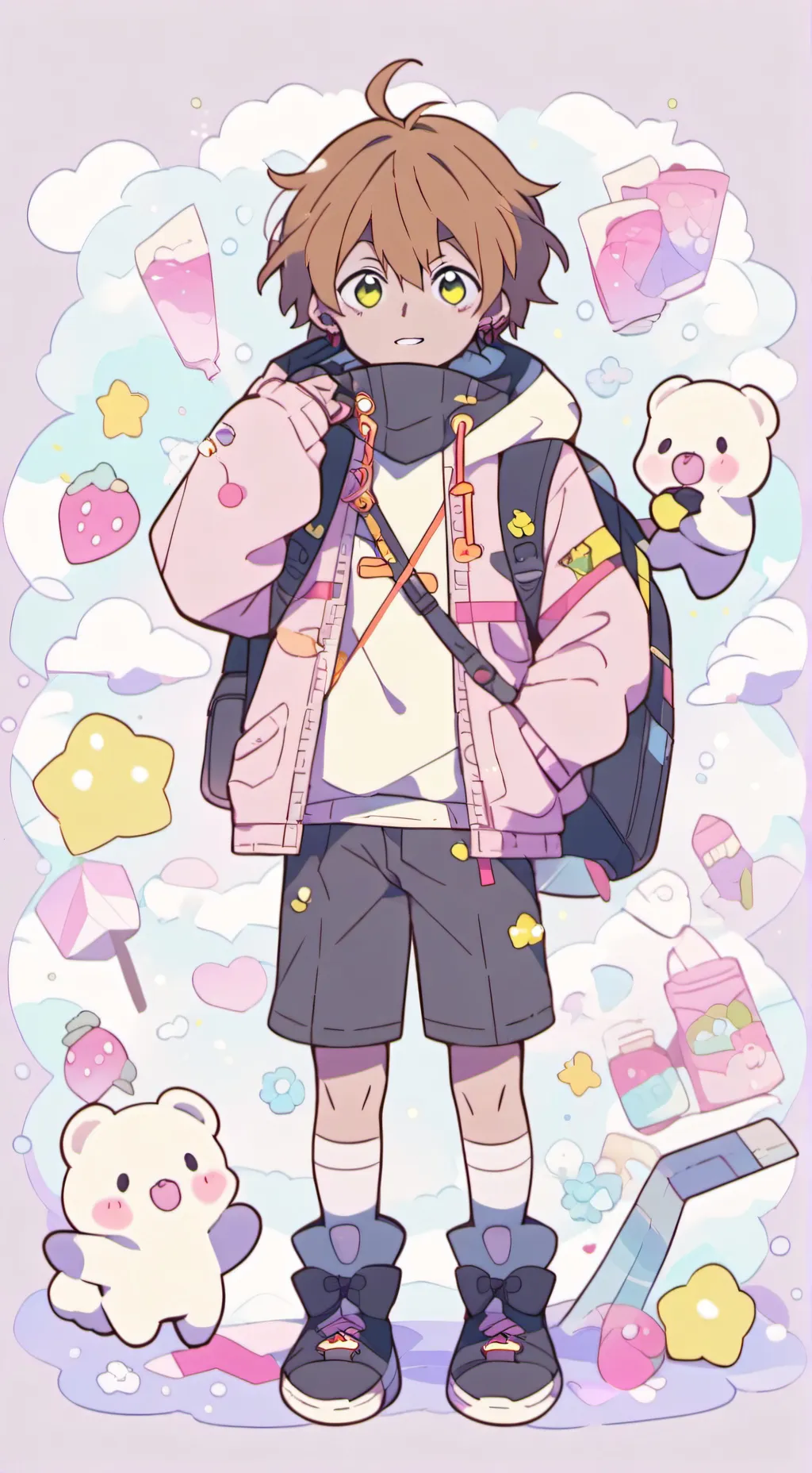 ai character: New island background