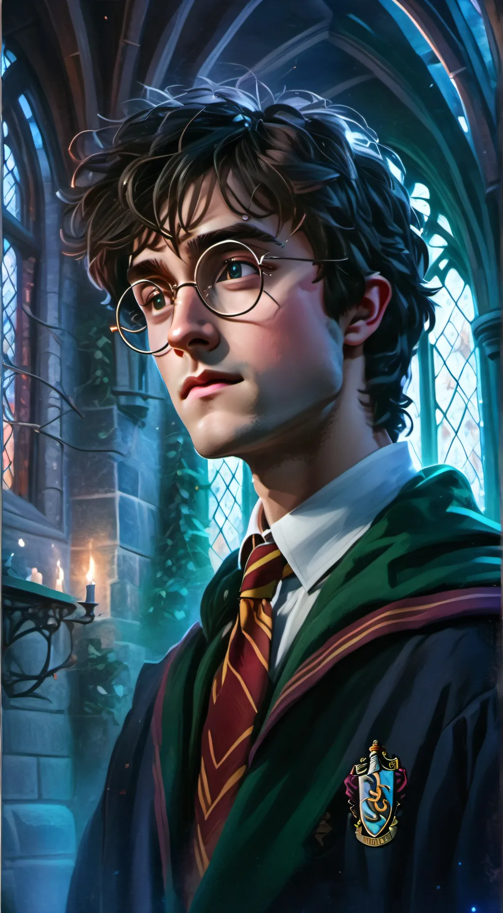ai character: potter  background