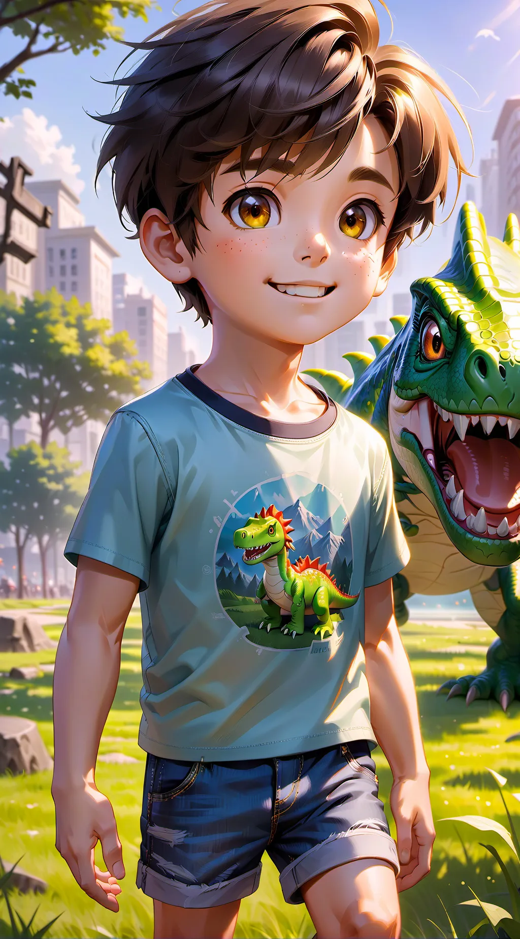 ai character: Niño friki background