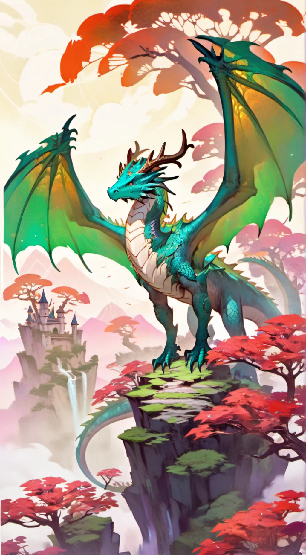 ai character: dragon world background