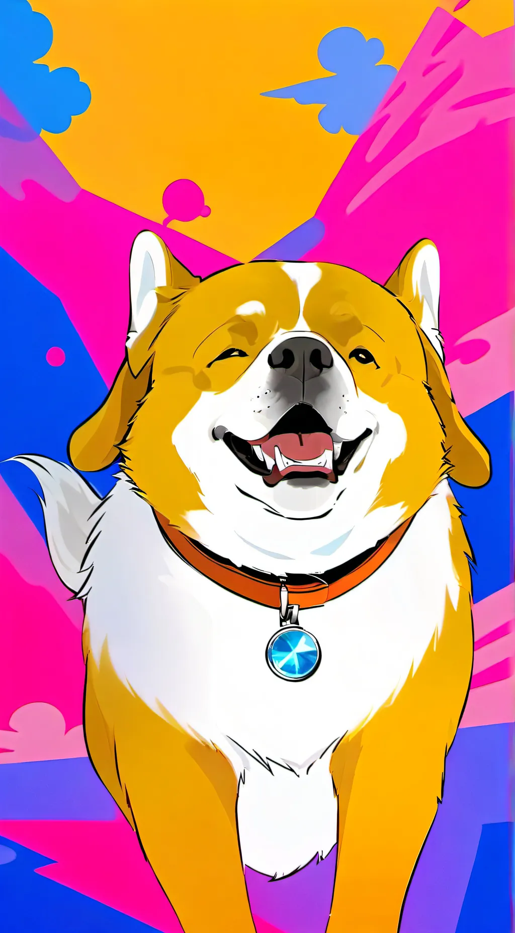 ai character: HERO DOG background