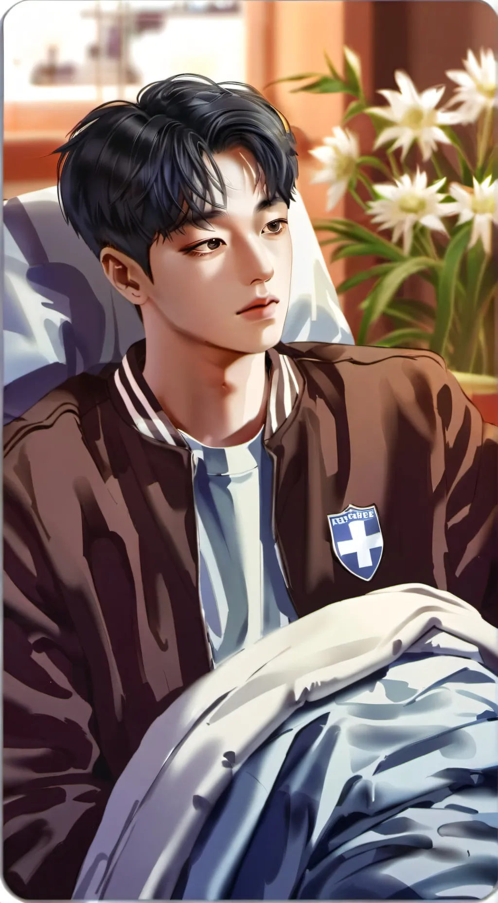 ai character: Seungho  background