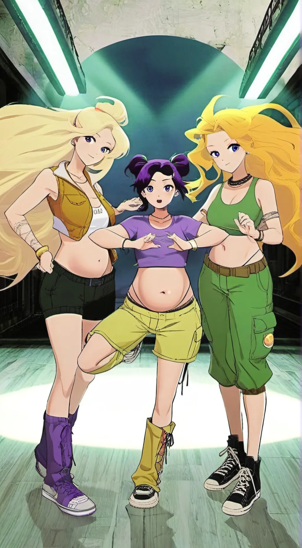 ai character: pregnat huntrix background