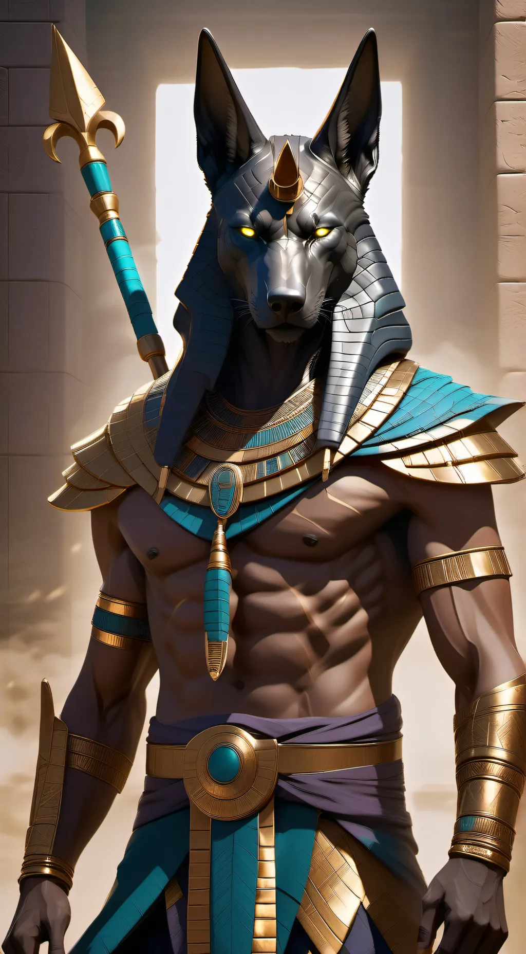 ai character: Anubis background