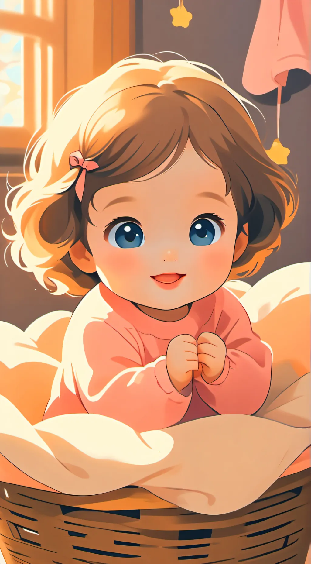 ai character: baby Janet  background