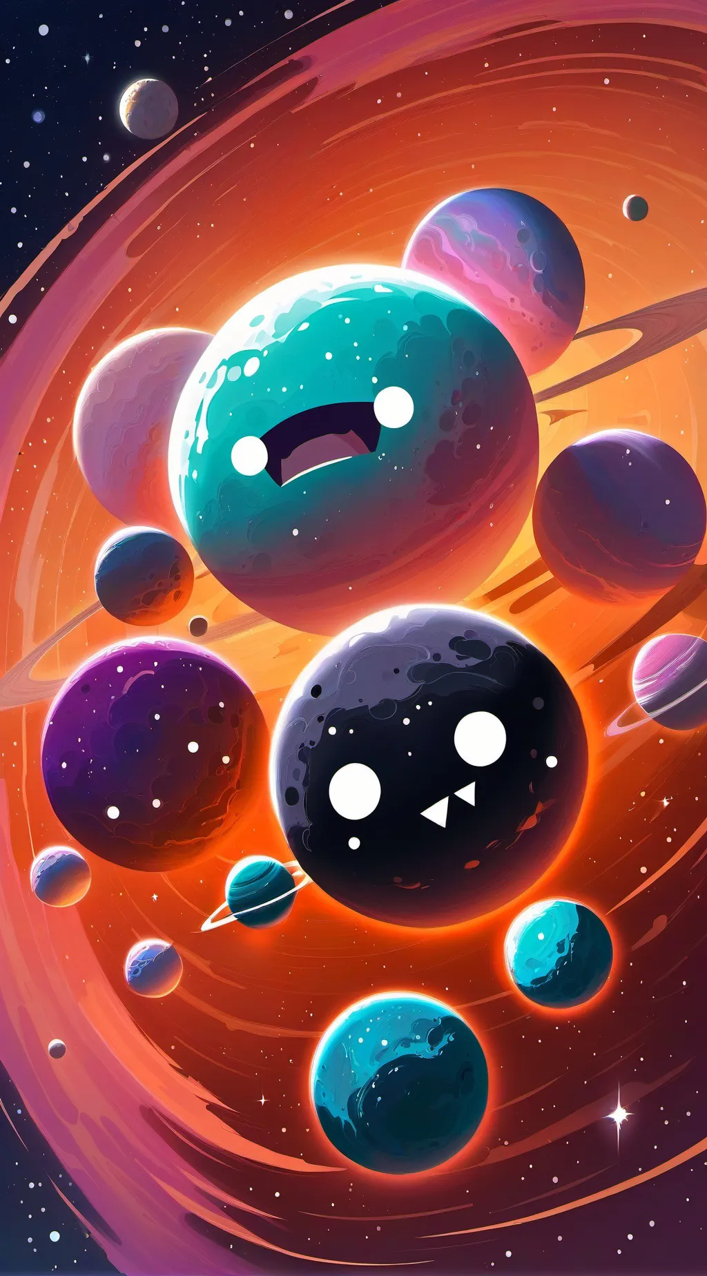 ai character: космос background