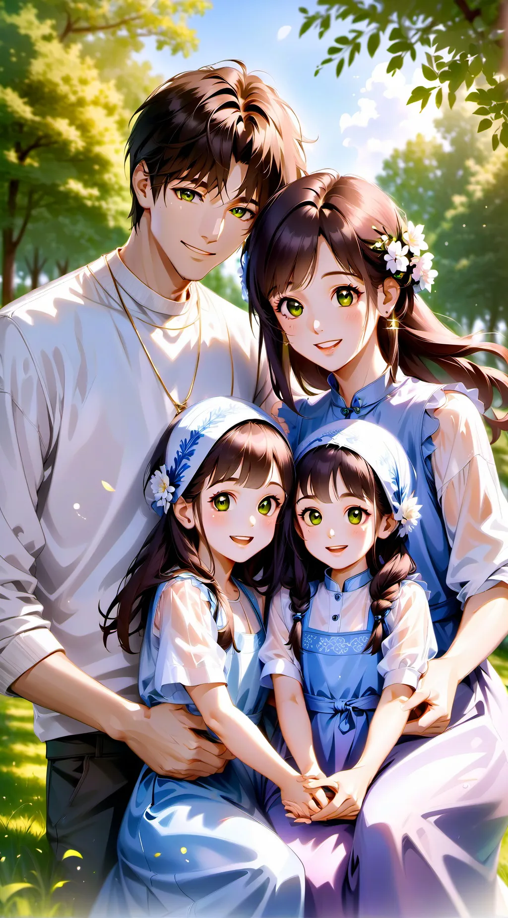 ai character: family road trip  background