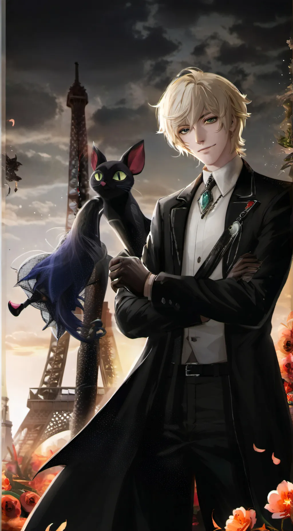 ai character: cat noir background