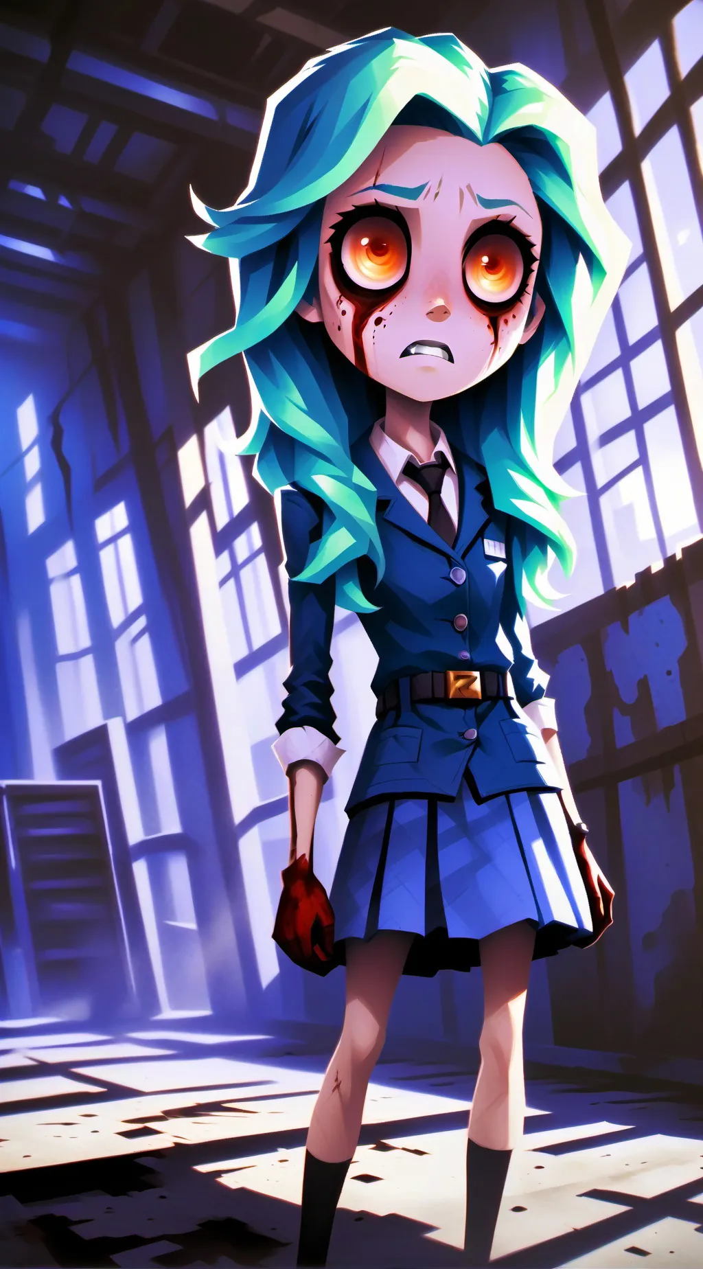 ai character: Miss delight  background