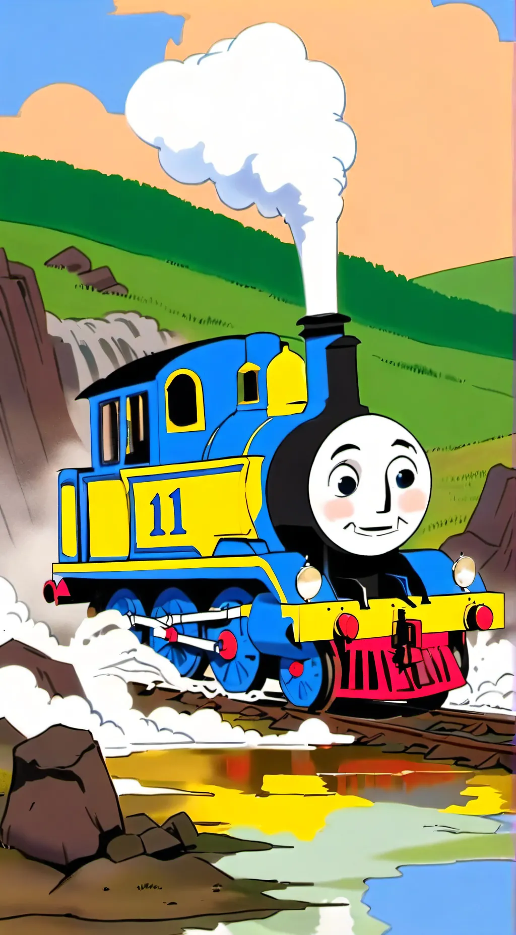 ai character: Thomas the Train  background