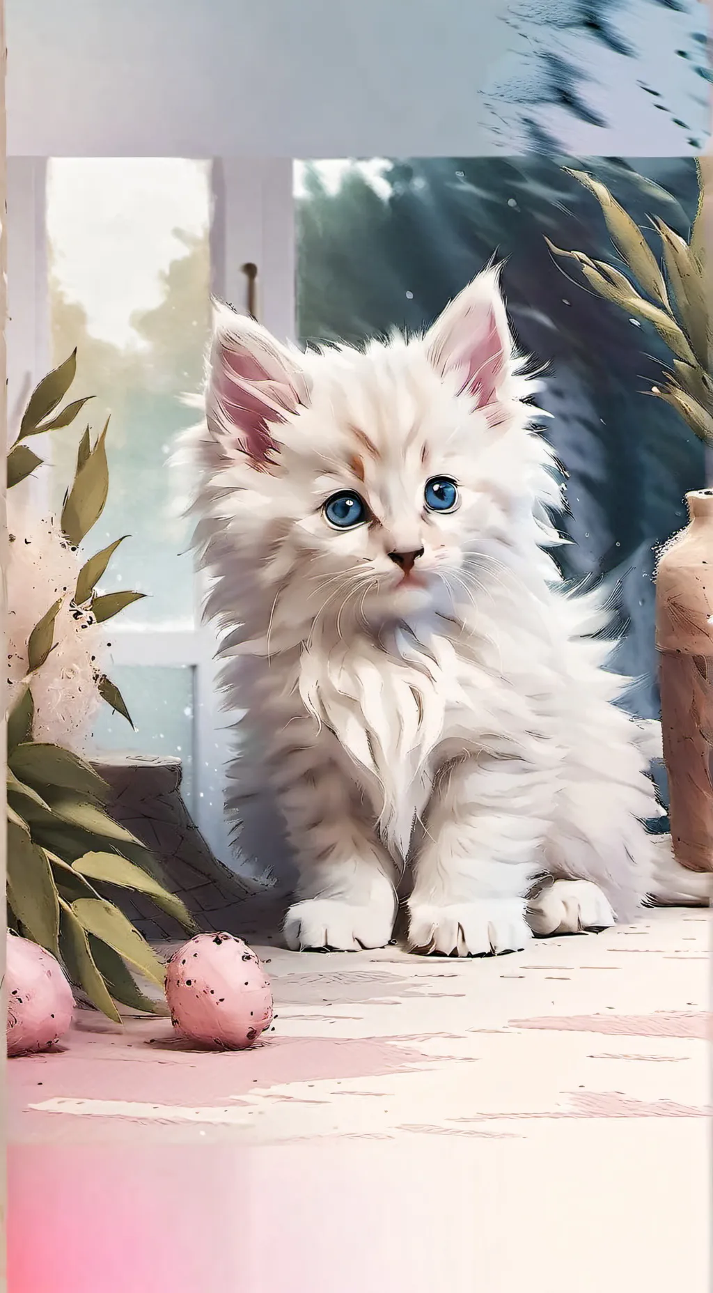 ai character: Snowy  background