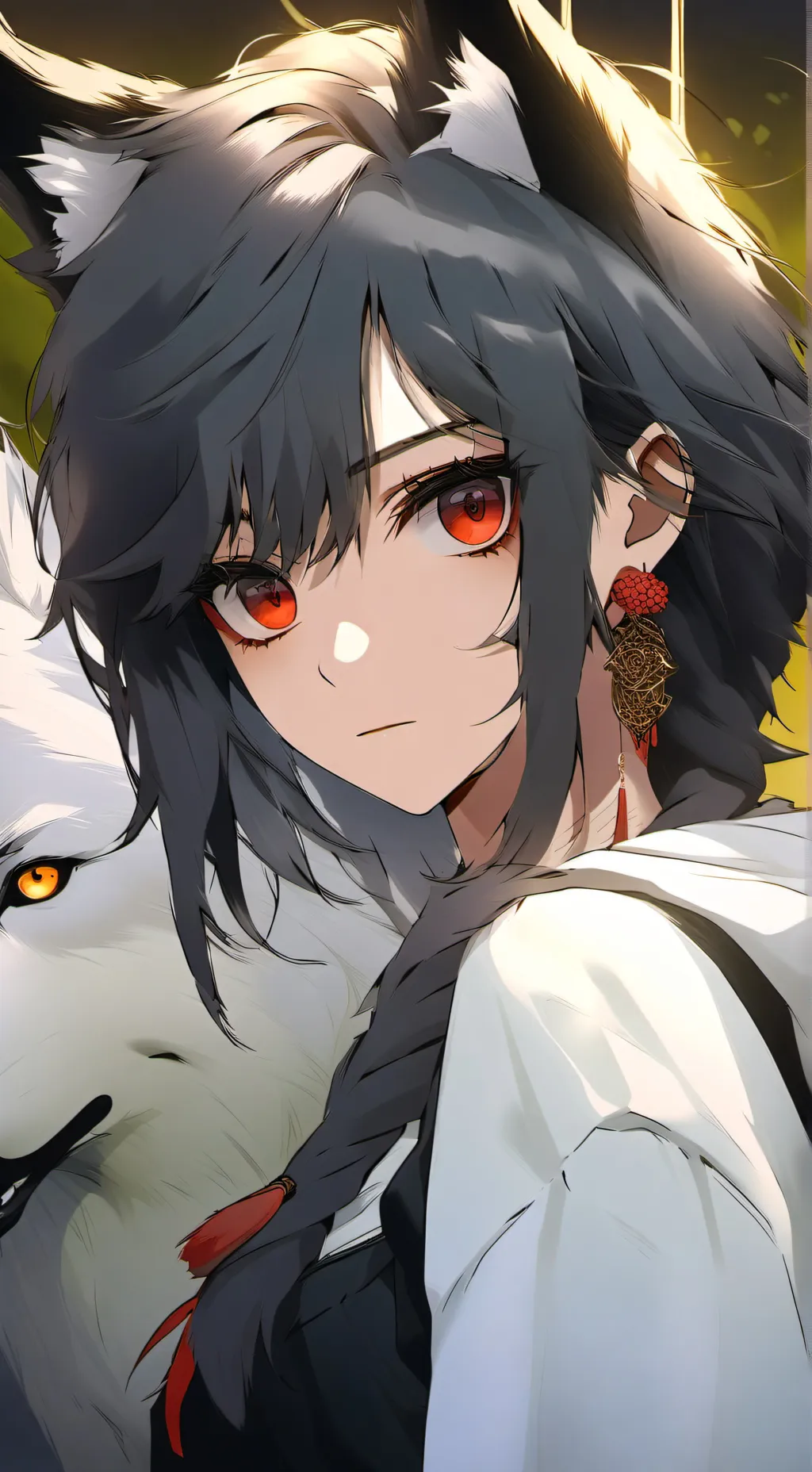 ai character: Eva (wolf girl) background
