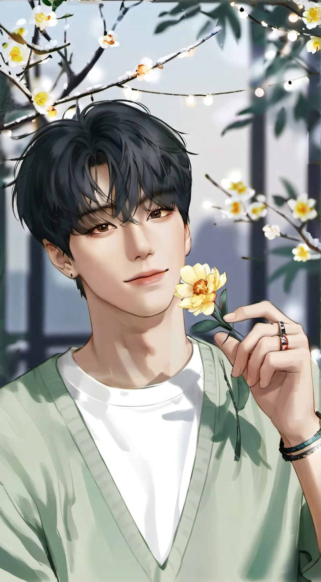 ai character: hoseok(babyboy) background