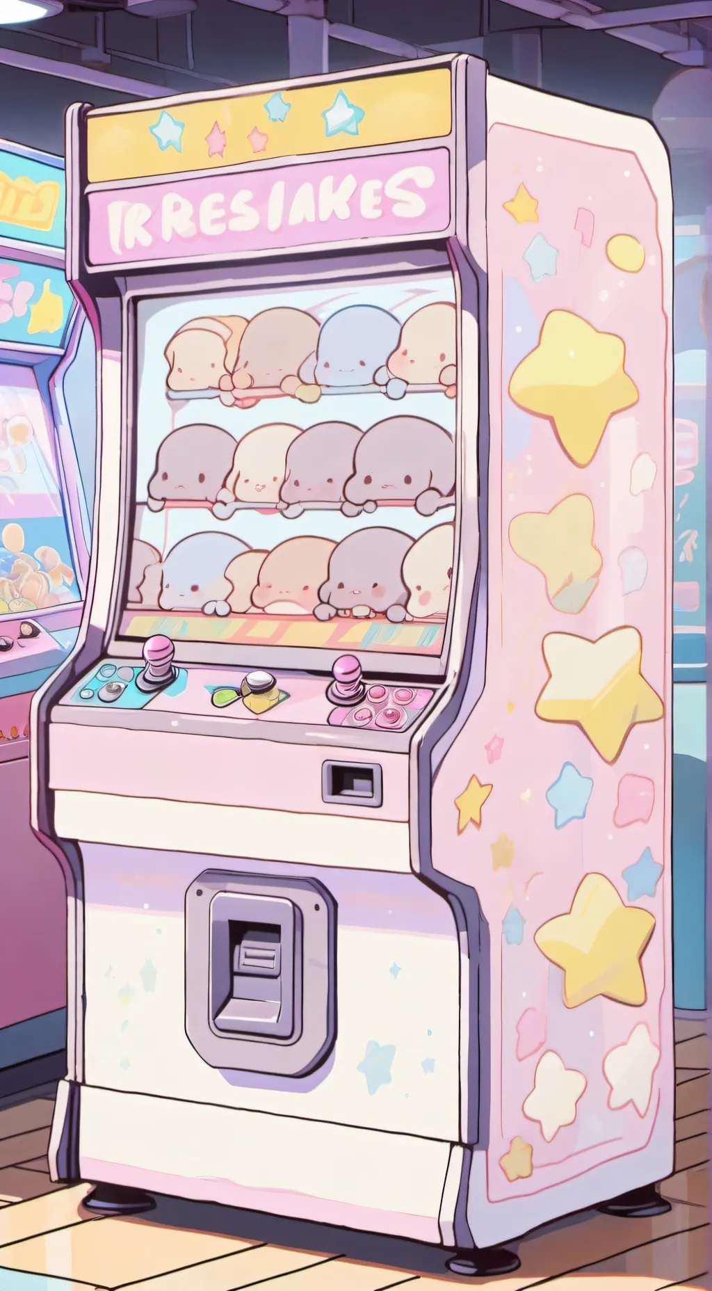 ai character: arcade babys background