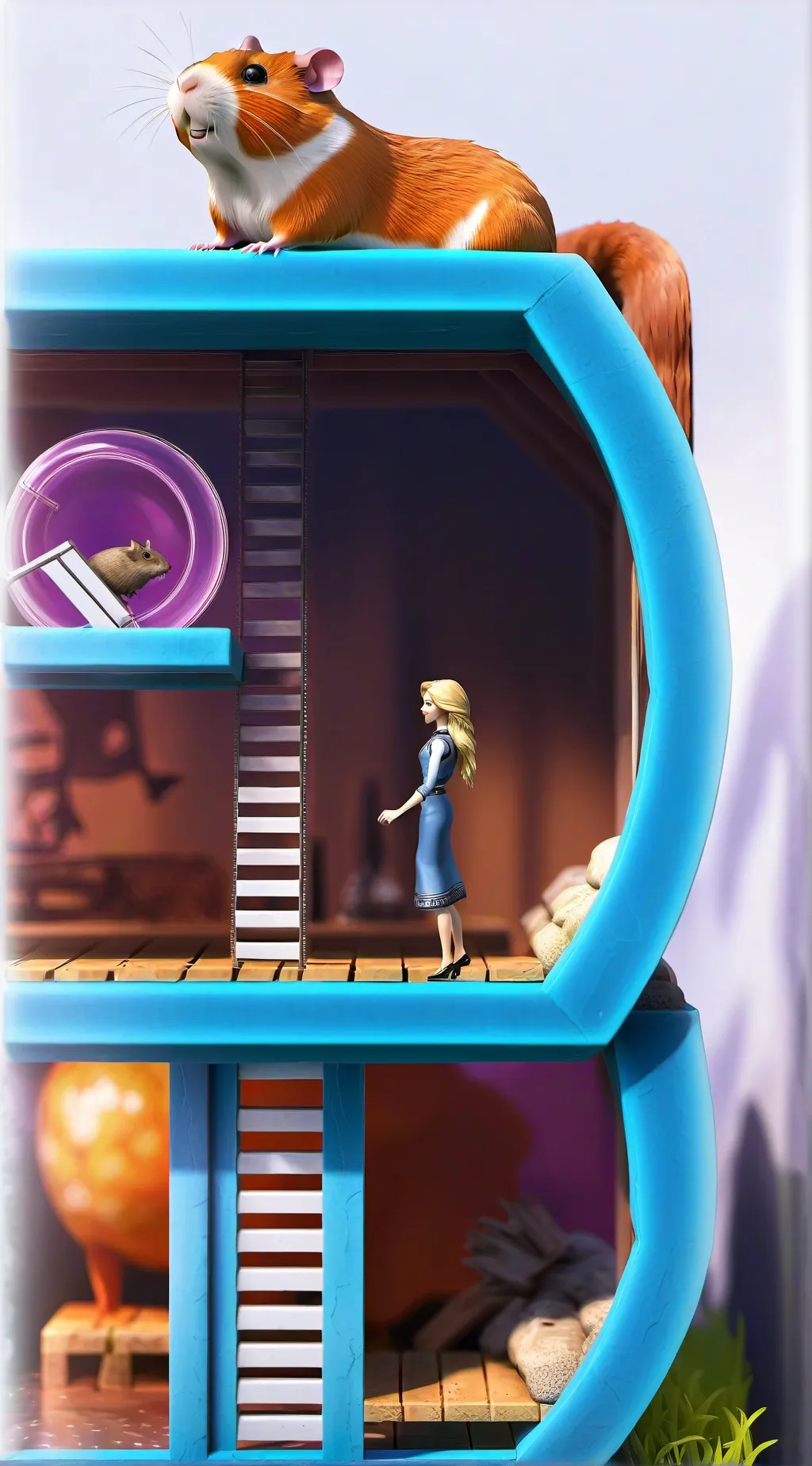 ai character: giantess's pet background