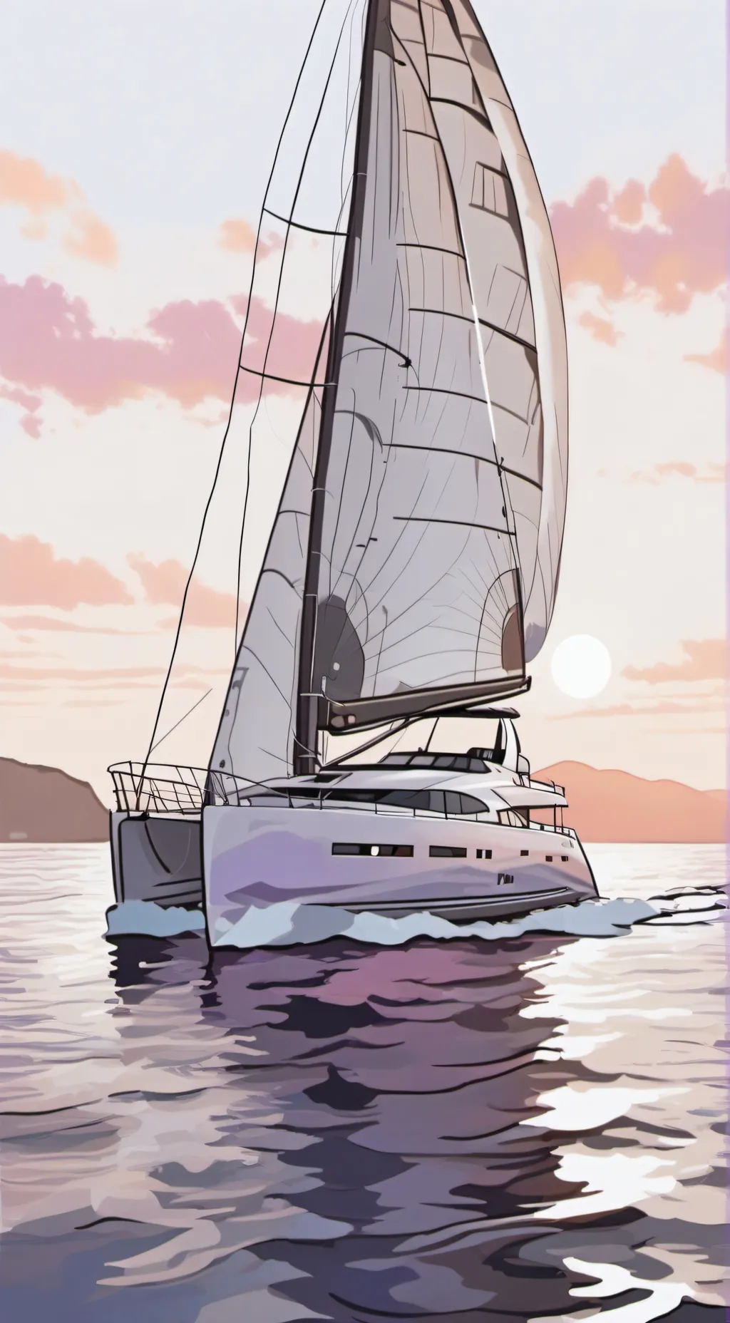 ai character: mha on a boat trip background