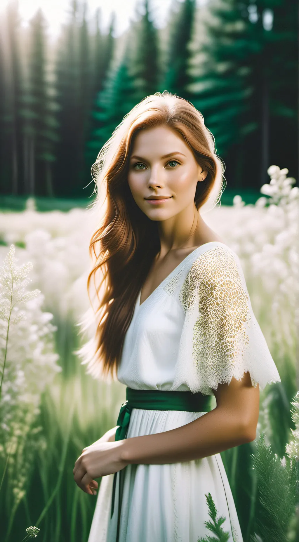 ai character: Pretty girl background