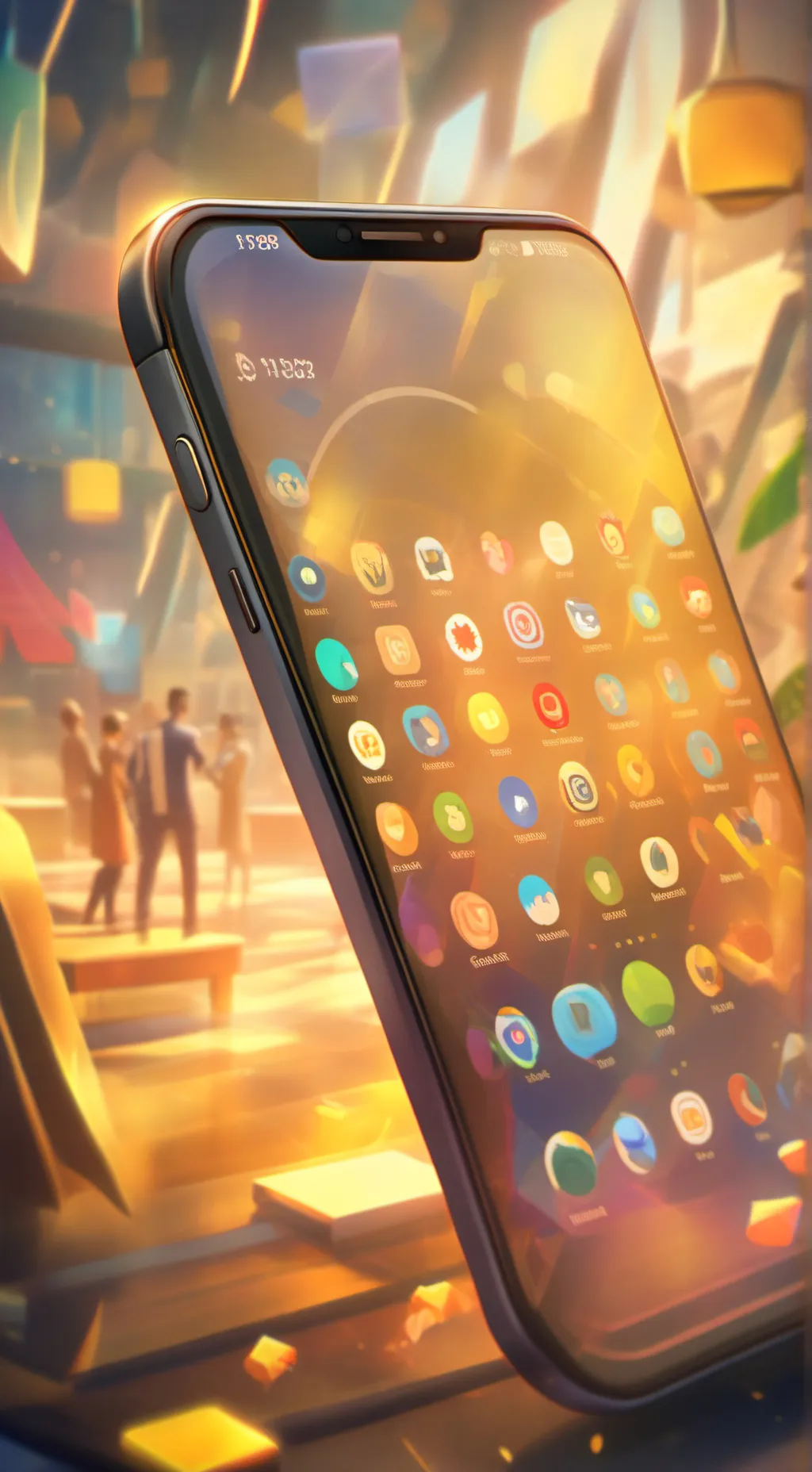 ai character: Phone￼ background