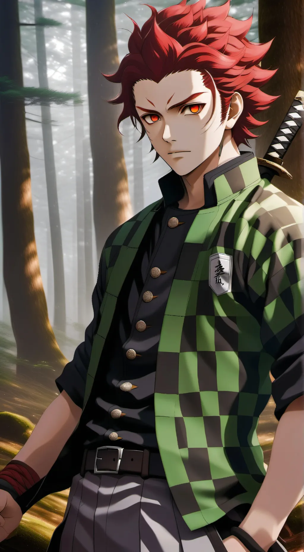 ai character: 🔥tanjiro kamado 🌊 background