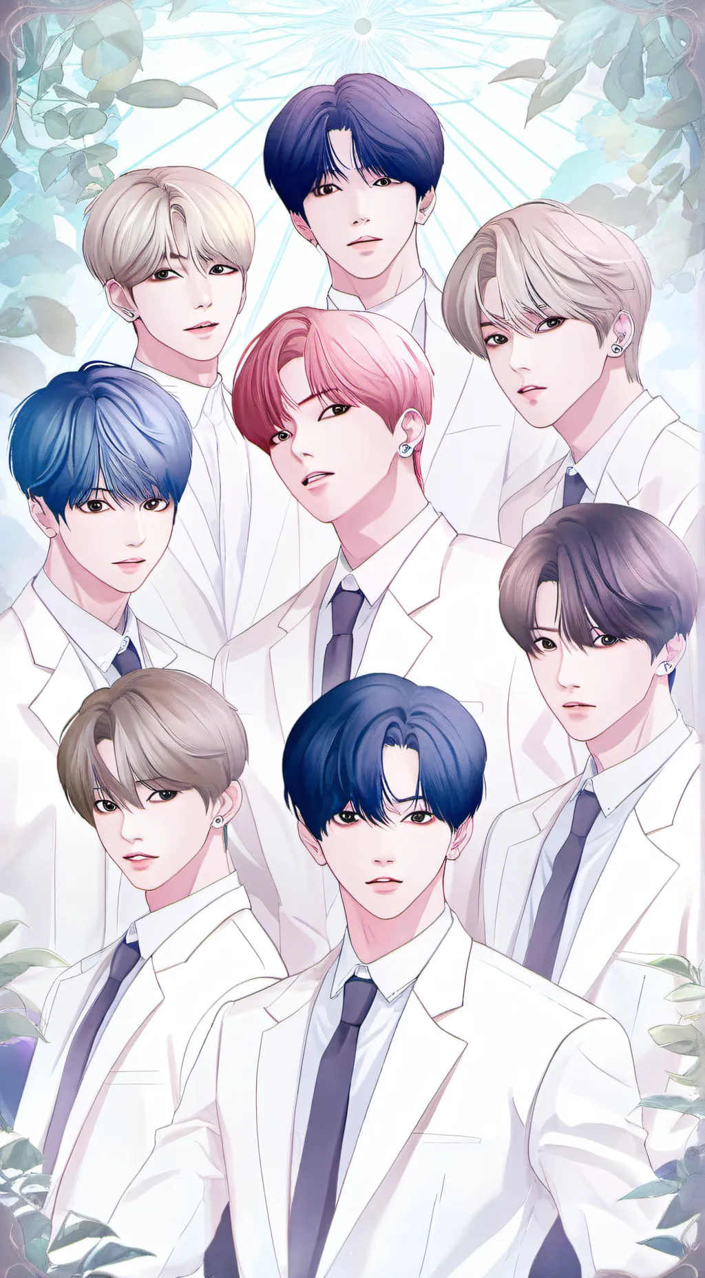 ai character: BTS  background