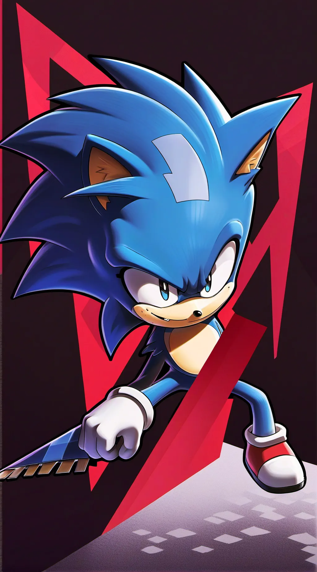 ai character: Sonic movie night background