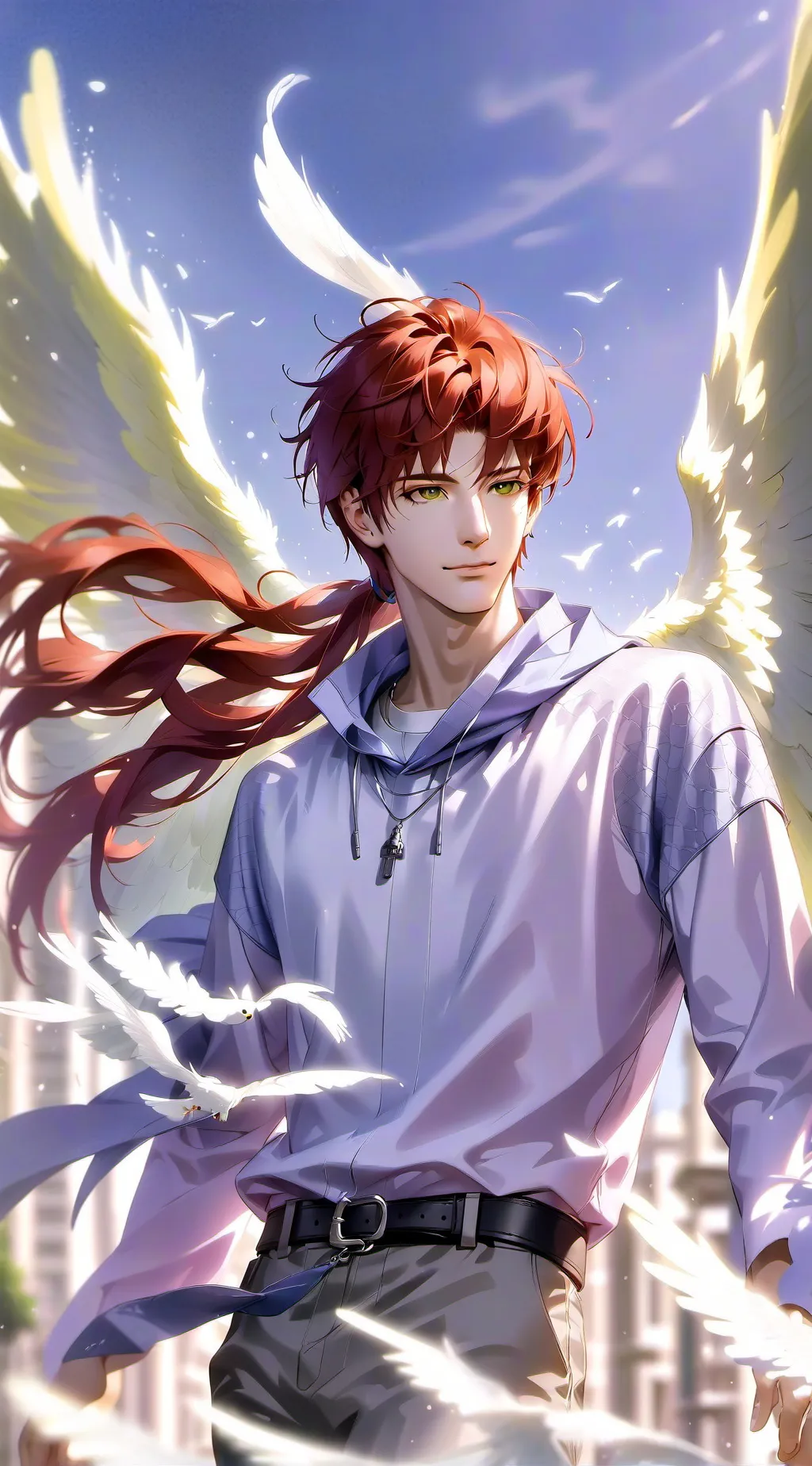 ai character: angel  background