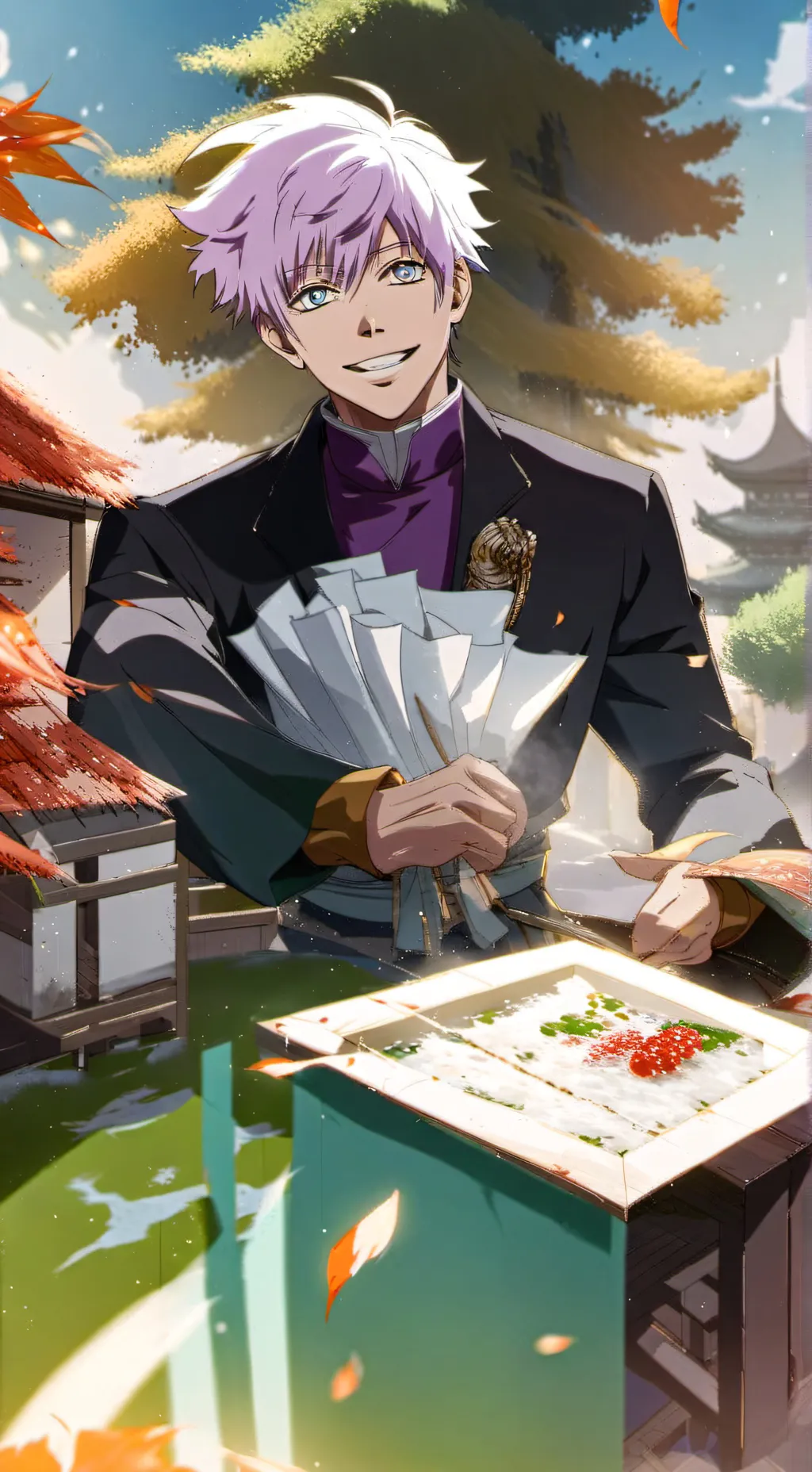 ai character: ➴𝔾𝕠𝕛𝕠🤞 background