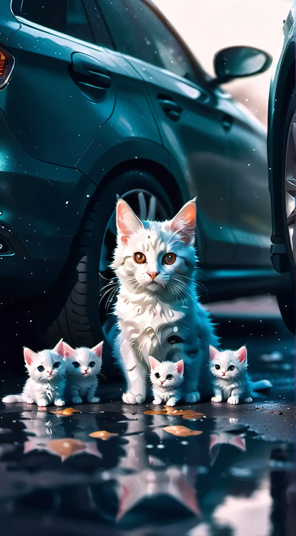 ai character: Mama cat background