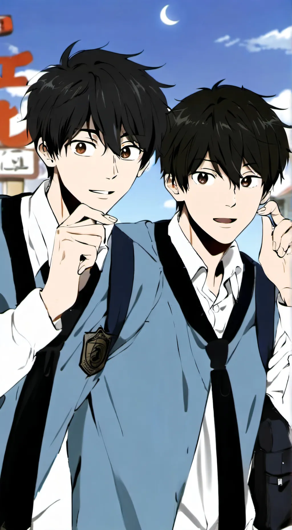 ai character: El chico tímido  background